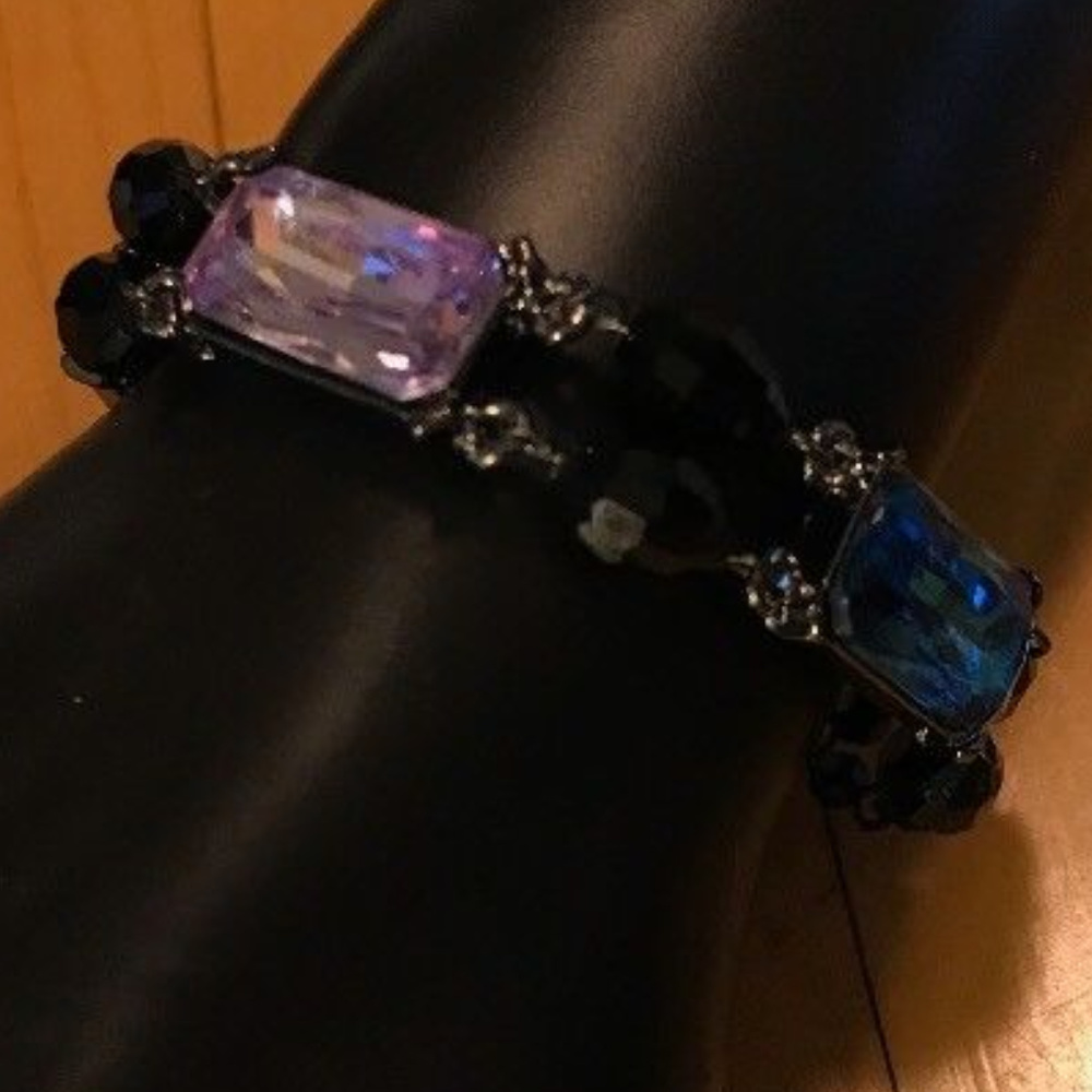 ERICKSON BEAMON ROCKS HEMATITE CRYSTAL BEADED ARCADE BRIGHTS BRACELET**NEW! - Picture 5 of 5